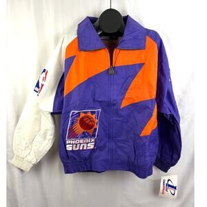 Logo Athletic Phoenix Suns Sharktooth Windbreaker Jacket L NWT Vintage 90s NBA‎